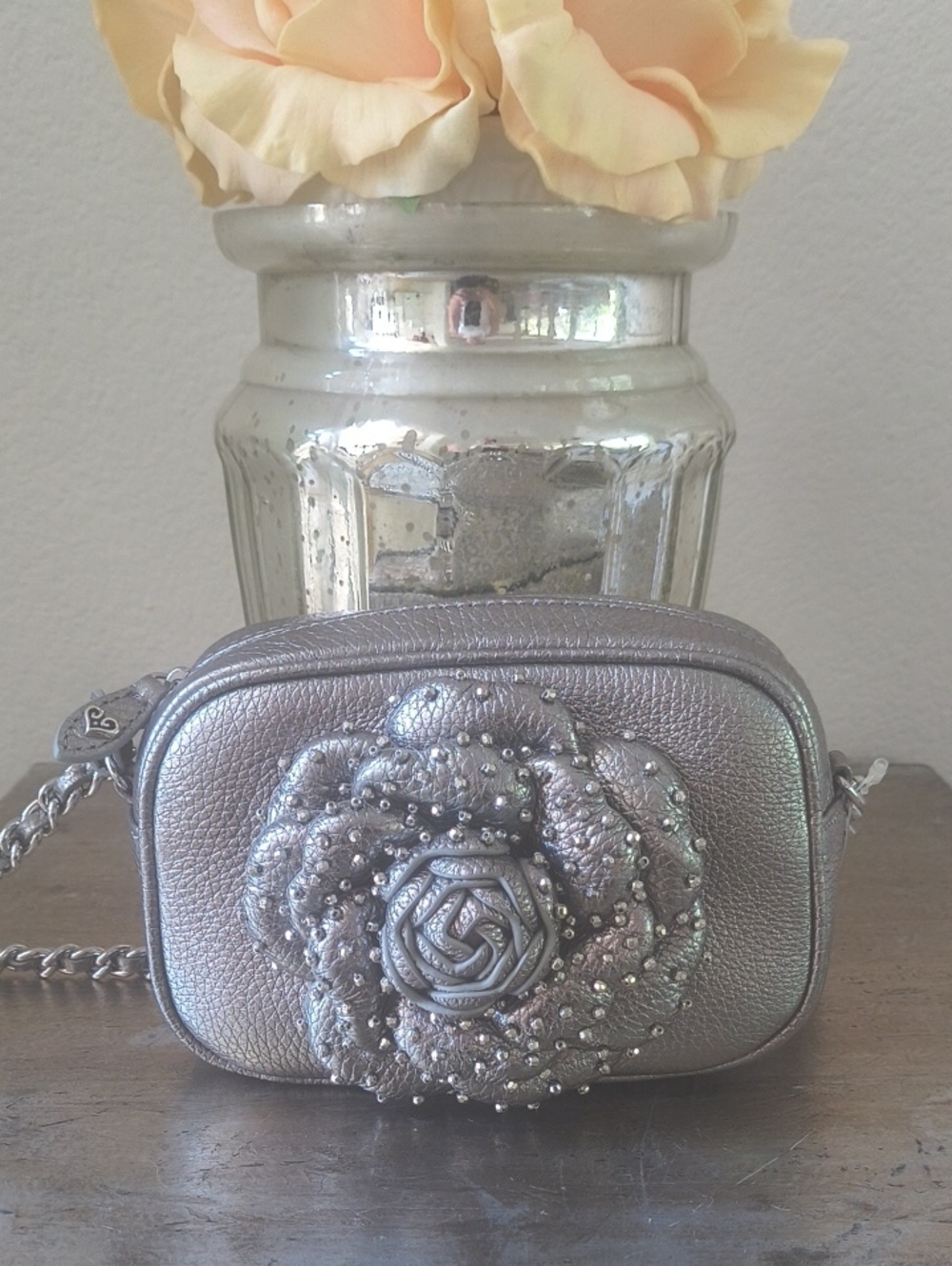 Brighton Rosie Beaded Bag🩶